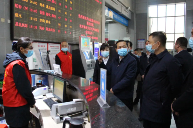 一線報道 || 九江市委常委、宣傳部部長孫金淼督查九江長途汽車站文明創(chuàng)建工作